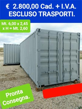 CONTAINER 2. RECONDITIONED. EURO 2,800.00 EXCLUDING TRANSPORTATION
