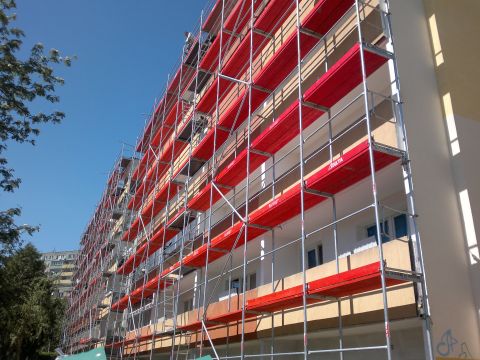 520m2 of scaffolding from Polish manufacturer DELTA