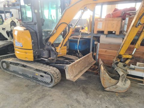 KATO 35-ton mini excavator available for rental at construction site