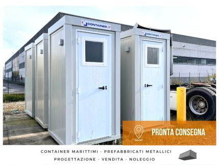 Prefabricated bathroom cubicle 1 x 1 m - toilet and sink - ideal for construction sites, fairs, events, industry