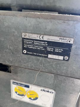 Testata da tavolo Doka 30 + Carrello Doka + Telaio di rialzo Doka + Forca di trasloco Doka da 1,5 t