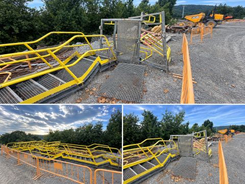 Industrial steel ladder