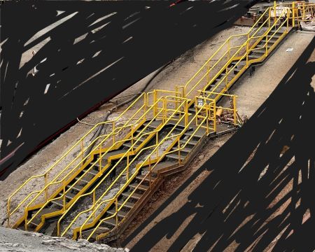 Industrial steel ladder