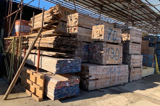 Used formwork lumber