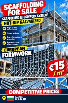 Sale of scaffolding and formwork at low prices, with delivery from Bulgaria, from global brands
