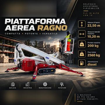 PALAZZANI TZX 225/C tracked aerial work platform (spider lift) for rent&mdash;available immediately (Rome)