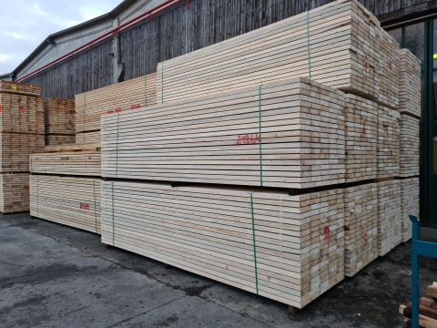 Spruce wood scaffolding boards