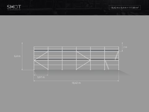 Scaffolding set 117.89 m2 Baumann compatible scaffolding set compatible for Baumann