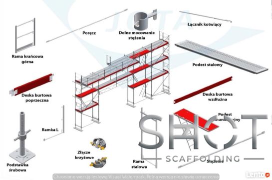 Scaffolding steel platform 3.0m PLETTAC compatible.