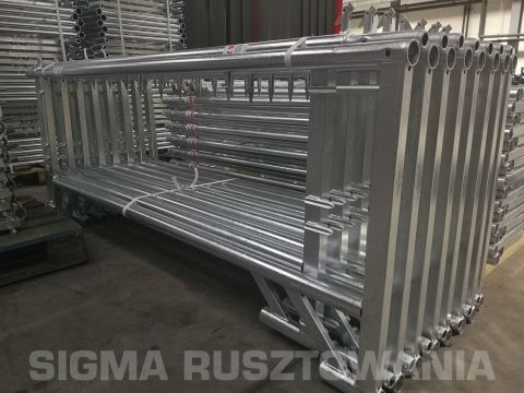 Andamio de fachada SIGMA 70P - 153 m2 con plataformas de acero. Directo del fabricante.